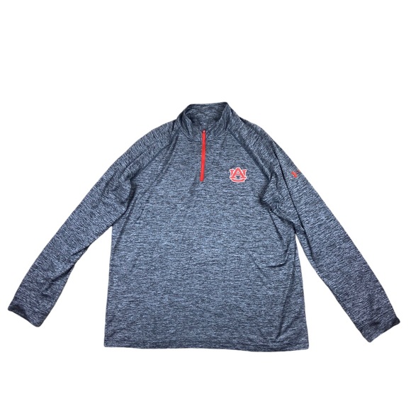Auburn Tigers Under Armour Gray  1/4 Zip Loose Pullover Men's XL - Picture 2 of 4